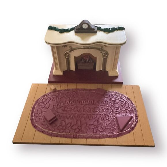 Hallmark Keepsake Ornament Flickering Light Fireplace Bearingers 1993 Christmas - Picture 2 of 7